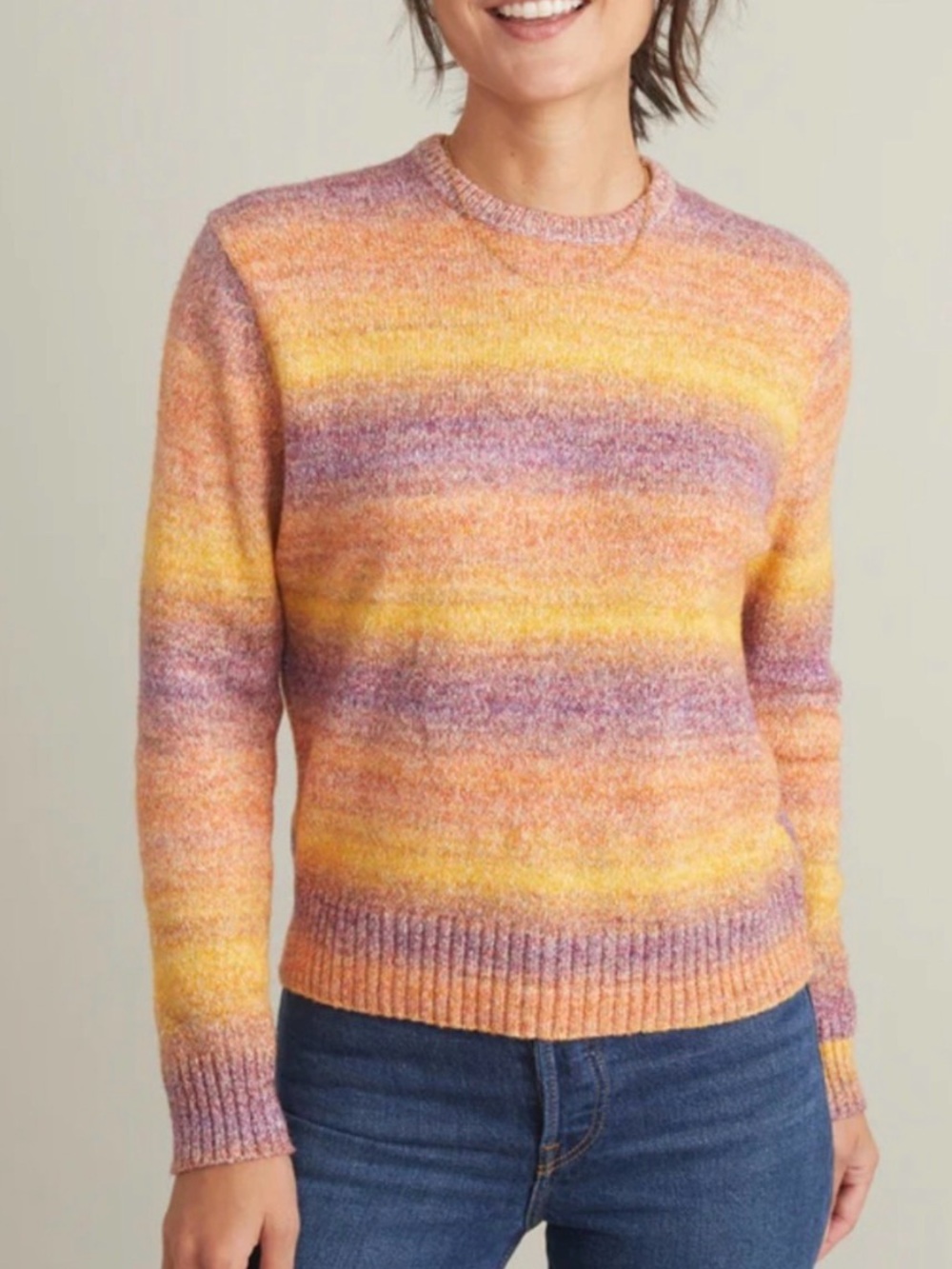 Marine Layer | Cora Crewneck Sweater Warm Spacedye Size XL